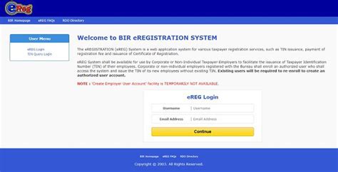 bir ereg website|How To Get TIN Number 2023: Requirements, Steps, and Fees.